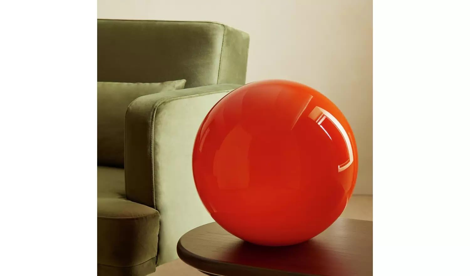 AIDNI Caliban XL Globe Glass Table Lamp (Orange)