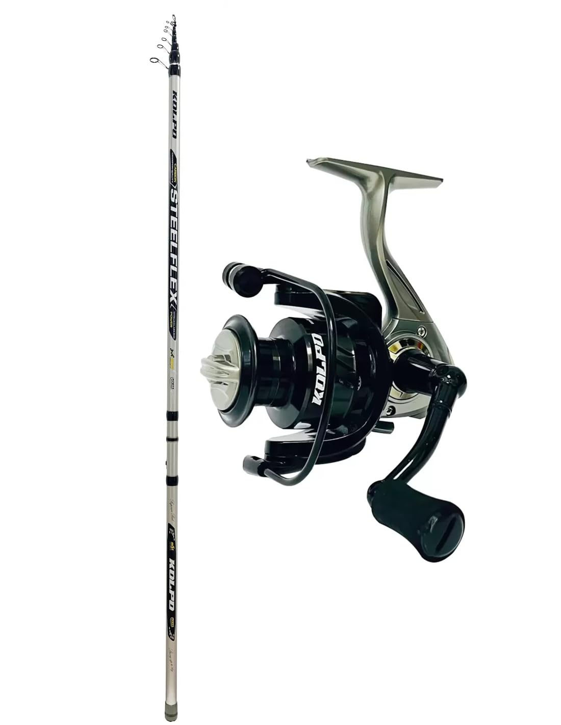 Combo da pesca bolognese con canna 5 mt in carbonio alto modulo e mulinello
