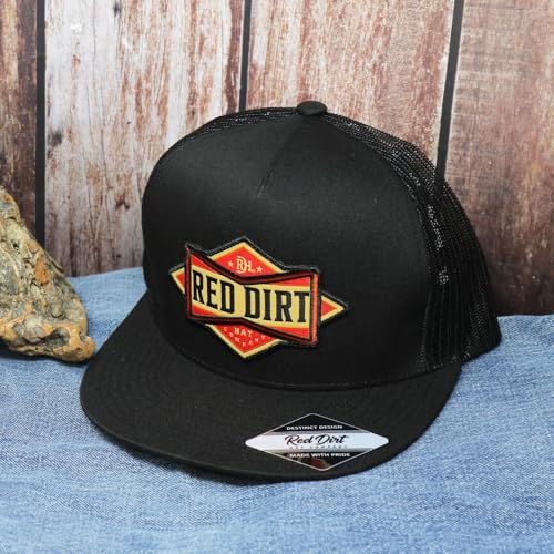 Image of Red Dirt Hat Company Original Western Adjustable Snapback Hat (US, Alpha, One Size, Cowboy Bowtie - Black)