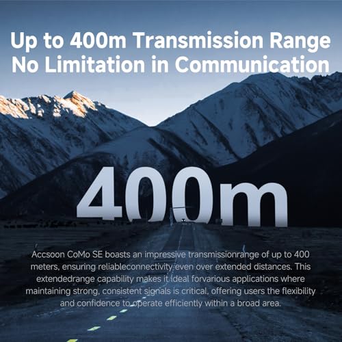 Image of Accsoon Como SE 5-Person Wireless Intercom Headset System 1 Host 4 Remote, 2.4GHz Full-Duplex with Flip-to-Mute, 30H+ Hour Battery Life for Crew Communication Group Talk