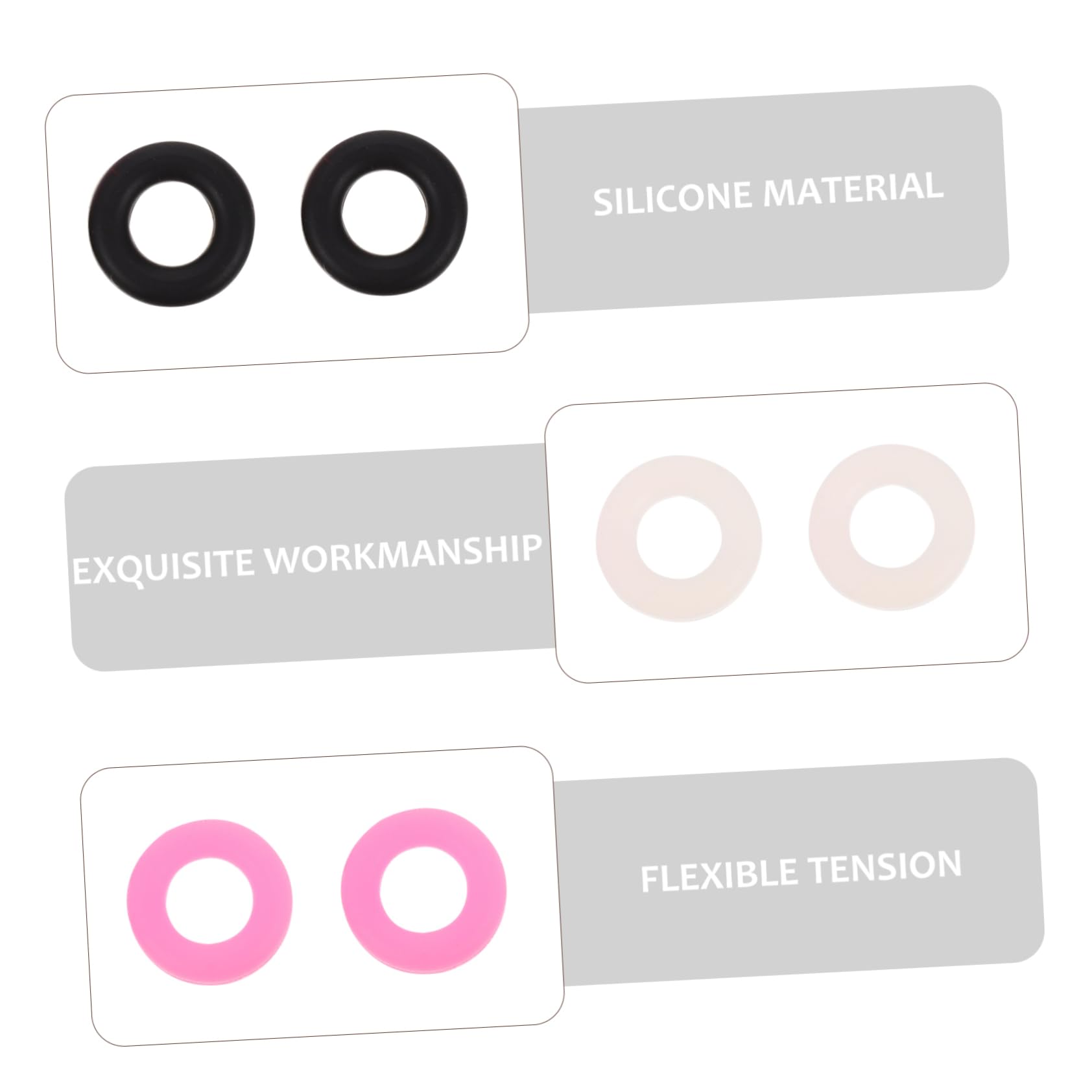 Ipetboom 3sets Glasses Leg Covers Nose Pads for Eyewear Non-Slip Ear Socks Eyeglass Retainers Sports Accessory Set 30pairs*3