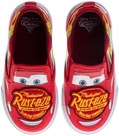 Disney Shoes for Boys Cars Lightnigh McQueen Monster Inc CLowtop Sneakers Slipon Sneaker Casual Fashion Canvas Sneaker for Boy (Sizes: 5-10 Toddlers / 11-13 Little Kid) image 2