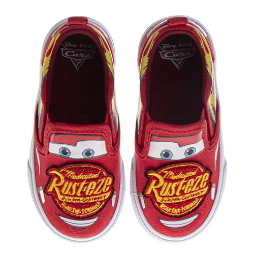 Image of Disney Shoes for Boys Cars Lightnigh McQueen Monster Inc CLowtop Sneakers Slipon Sneaker Casual Fashion Canvas Sneaker for Boy (Sizes: 5-10 Toddlers / 11-13 Little Kid)
