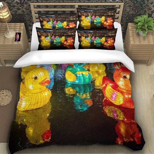 Housse de couette 135x200cm facile à laver avec zip pour ado