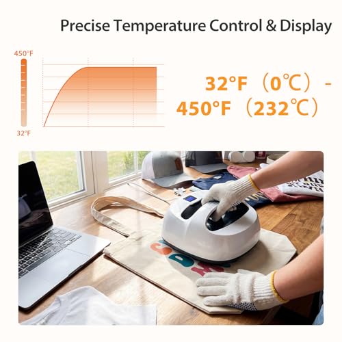 Image of OLIXIS Heat Press Machine for T Shirts, Portable Easy Press Heat Transfer Machine with LCD Display, 32-450F Temp Control, Ideal for T-Shirts, Tote Bags, Baby Clothes, Decor & More