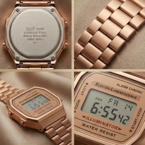 Image of MM MIKHAIL MOSKVIN Unisex Vintage A168WA Digital Dial Stainless Steel Band