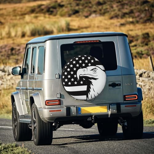 Image of Spare Tire Cover American Eagle and Flag Wheel Covers USA Flag Weatherproof Universal Wheel Protectors for Rv SUV Camper Travel Trailer 15 Inch