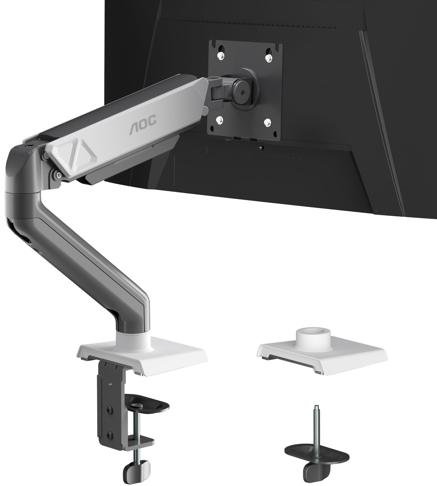 AOC 曲面モニター + モニターアーム Amazon.com: AOC Monitor Mount, Adjustable Single Monitor Arm for