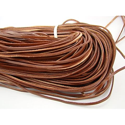 esnado Cordón de Cuero Plano Marrón 5m Cover