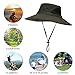 YR.Lover.Outdoor Boonie Men and Women's Hat - Sun Protection Wide Brim Waterproof Cap for Safari Fishing Hunting Summer Bucket Hat Army Green