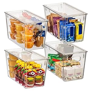 ClearSpace Plastic Storage Bins with Lids – Perfect Kitchen Organization or Pantry Storage – Fridge Organizer, Pantry Organization and Storage Bins, Cabinet Organizers