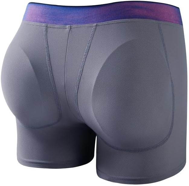 JOCKMAIL Men's Boxer Briefs Men Padded Underwear Enhance Butt Lifter Shapewear with Removable Padded