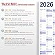 Yohmoe® XXL Wandkalender 2026 groß (98 x 68 cm) GEFALZT in Poster Größe. Querformat, gefaltet - Kalender 2026 Wandkalender