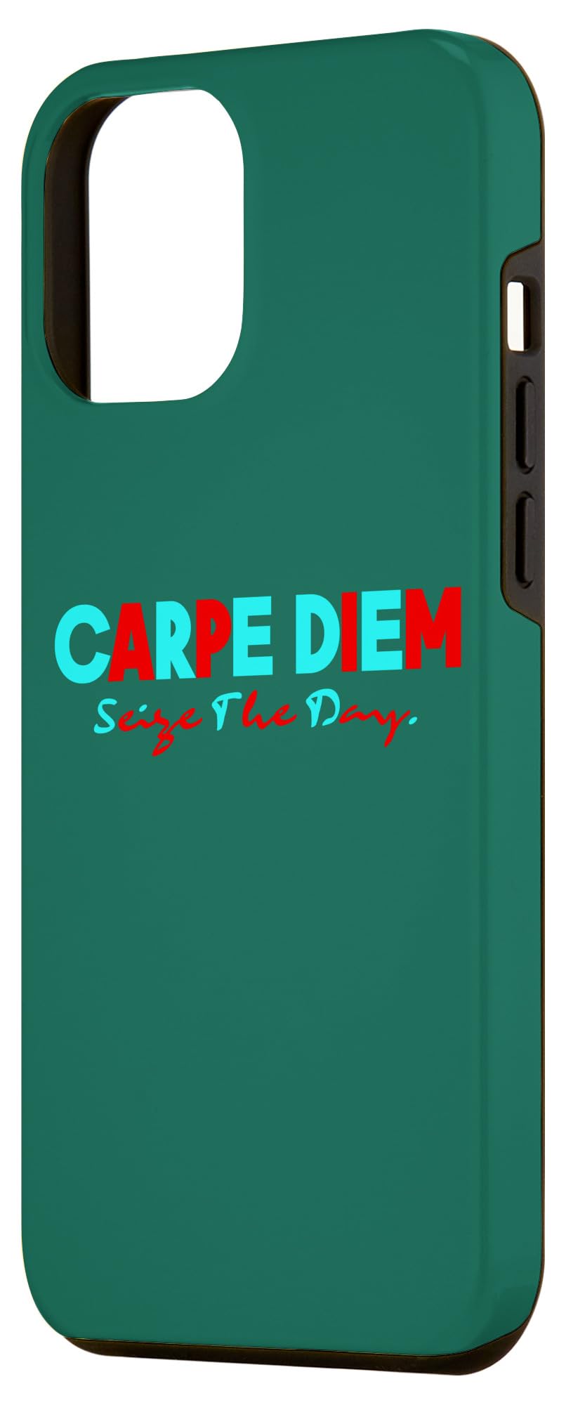 iPhone 14 Pro Max CARPE DIEM Seize The Day : LARGE BOLD RED & BLUE Graphic Case - Image 2
