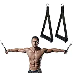 Par Puxador De Mão P/ Cross Over Treino Academia Extra Forte - Par de Puxadores Multiuso para Treino Intenso - Puxador Manopla, Puxador Cross Over, Puxador Academia, Puxador Polia, Pucador Musculação