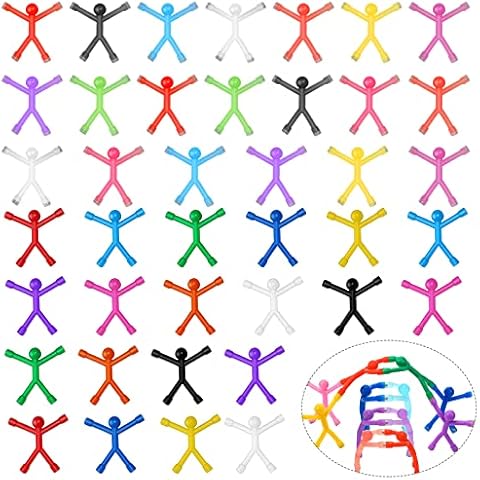 40 Pcs Magnet Men Mini Man Fridge Magnets Cute Rubber Men Refrigerator Magnet Set Colorful Flexible Humanoid Magnets Magnetic Toy Characters Fidget Toy for Art Crafts Fun Office Cover