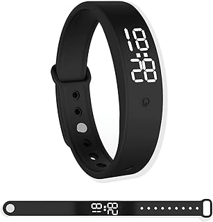 Astraveo Relógio despertador com vibração alarme de vibração relógio com temporizador e 10 alarmes diários mede a temperatura corporal alarme de bebedor medicamentos despertador resistência a 30 dias ipx67