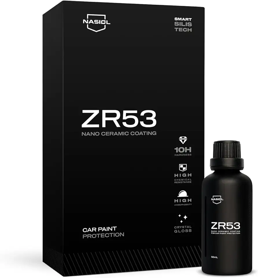 Vitrificador de Pintura Nasiol ZR53 Nano revestimento de cerâmica | Proteção contra arranhões de superfície de 3 anos | Resistência a arranhões 10H
