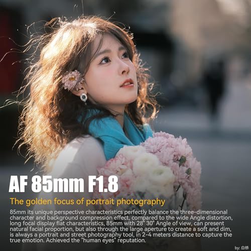 7artisans AF85mm f1.8 Vollformat-Porträt-Automatikobjektiv, kompatibel mit Kameras der Panasonic LUMIX S Series/Sigma L-Serie (schwarz) – Bild 3