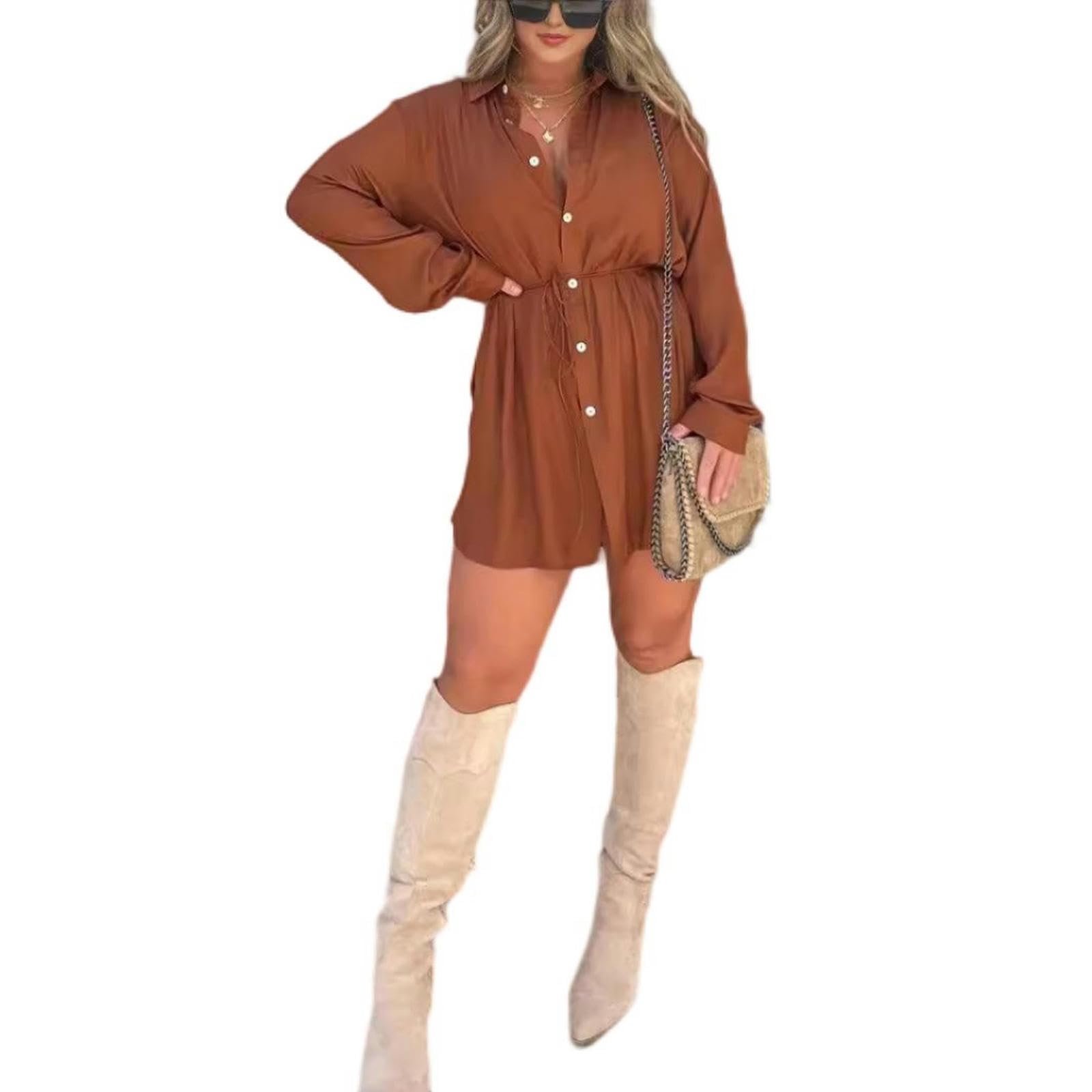 Body con Cintura Allacciata alla Moda Estiva da Donna - Grigio Chiaro - XL