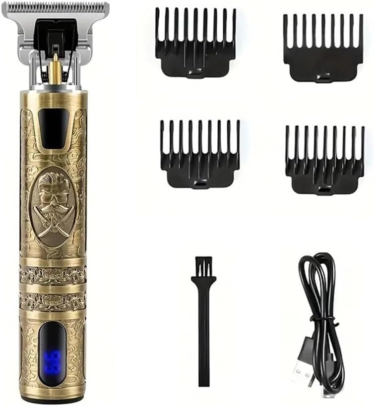 Razors Rechargeable Men's Hair Clipper - Precise T-Blade Trimmer, USB Charging, Lithium Battery, Beard, Hair and Body Grooming kit