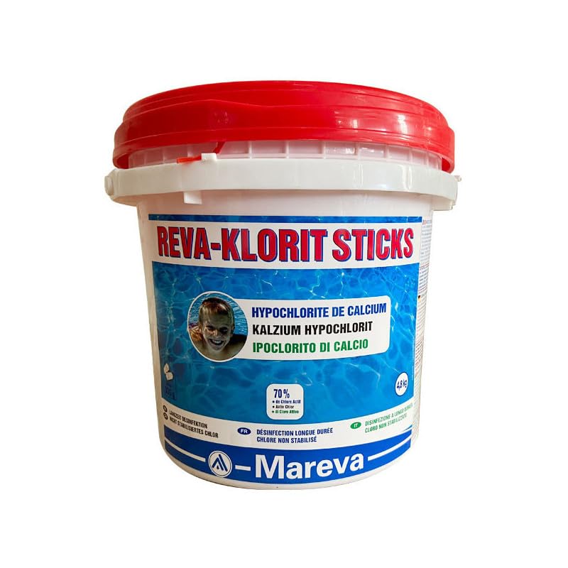 Sticks d'hypochlorite de Calcium MAREVA - 300g - 4,8kg - 132006U
