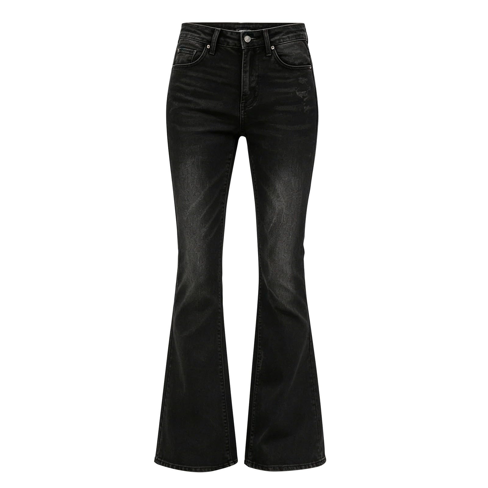 Jeans Donna Leggeri Jeans Baggy Leggeri Curvy Pantaloni Elasticizzati Gamba Larga Casual Wide Leg Pantaloni Denim Vita Alta Larghi Taglie Forti con Tasche Pants Comodi Eleganti Vintage