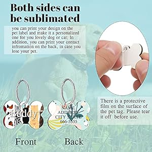 16-Pieces-Sublimation-Blank-Dog-Tag-Paw-Shape-Sublimation-Dog-ID-Tags-Double-Sided-Dog-Collar-Tags-with-16-Key-Ring-MDF-Heat-Transfer-Pet-Tag-Pendent-Blank-Craft-Pet-Tag-for-PetsPaw-and-Bone-Style - Cucciolini Doodles 16-Pieces-Sublimation-Blank-Dog-Tag-Paw-Shape-Sublimation-Dog-ID-Tags-Double-Sided-Dog-Collar-Tags-with-16-Key-Ring-MDF-Heat-Transfer-Pet-Tag-Pendent-Blank-Craft-Pet-Tag-for-PetsPaw-and-Bone-Style