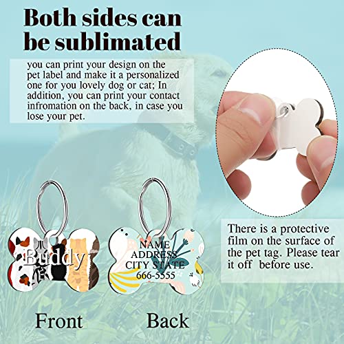 16-Pieces-Sublimation-Blank-Dog-Tag-Paw-Shape-Sublimation-Dog-ID-Tags-Double-Sided-Dog-Collar-Tags-with-16-Key-Ring-MDF-Heat-Transfer-Pet-Tag-Pendent-Blank-Craft-Pet-Tag-for-PetsPaw-and-Bone-Style - Cucciolini Doodles 16-Pieces-Sublimation-Blank-Dog-Tag-Paw-Shape-Sublimation-Dog-ID-Tags-Double-Sided-Dog-Collar-Tags-with-16-Key-Ring-MDF-Heat-Transfer-Pet-Tag-Pendent-Blank-Craft-Pet-Tag-for-PetsPaw-and-Bone-Style