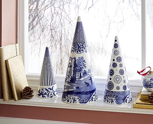 Blauer Italienischer Weihnachts-Formschnitt, 33 cm, einzeln