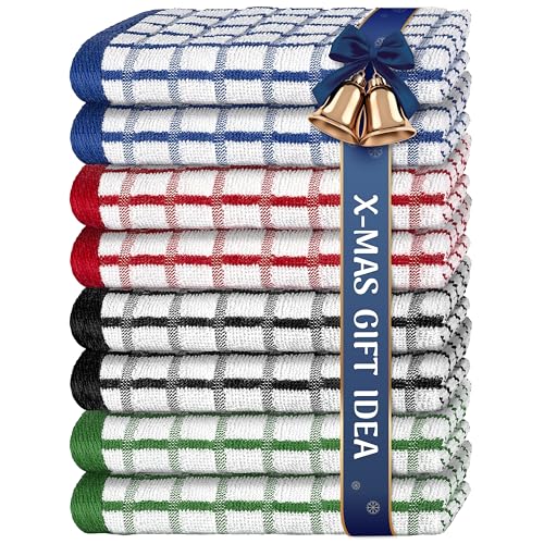 Premium 8 Pack Cotton Kitchen Towels