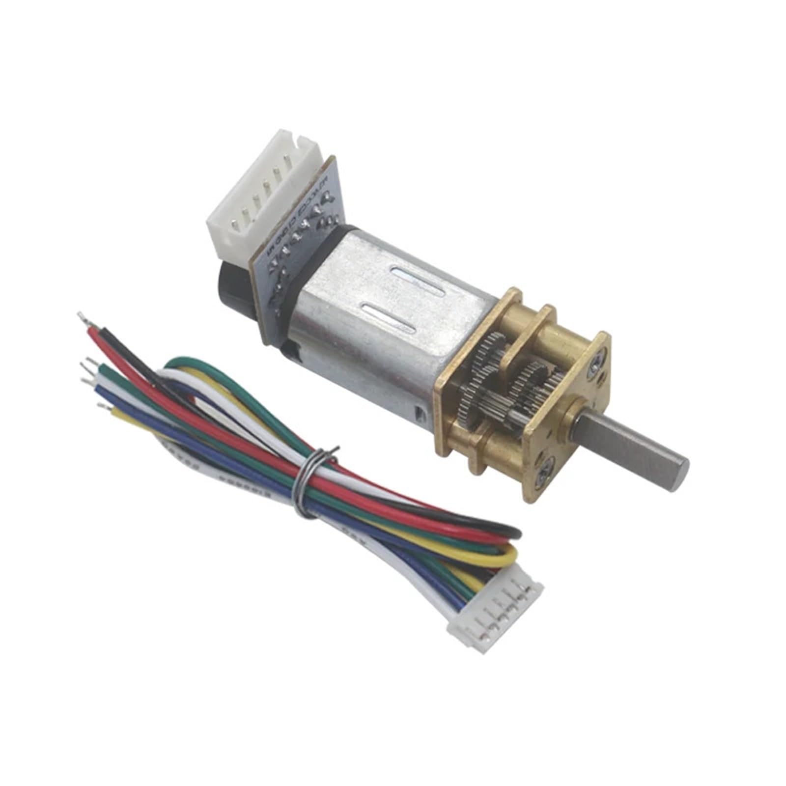 JGA12-N20 DC-Getriebemotor DC3V 6V 12V langsamer Motor Miniatur-Kleinmotor langsamer Drehzahl-Encodermotor(6V75RPM)