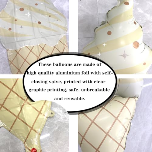 Image of Ice Cream Balloons 2 Pieces Foil Balloon Ice Cream Decoration