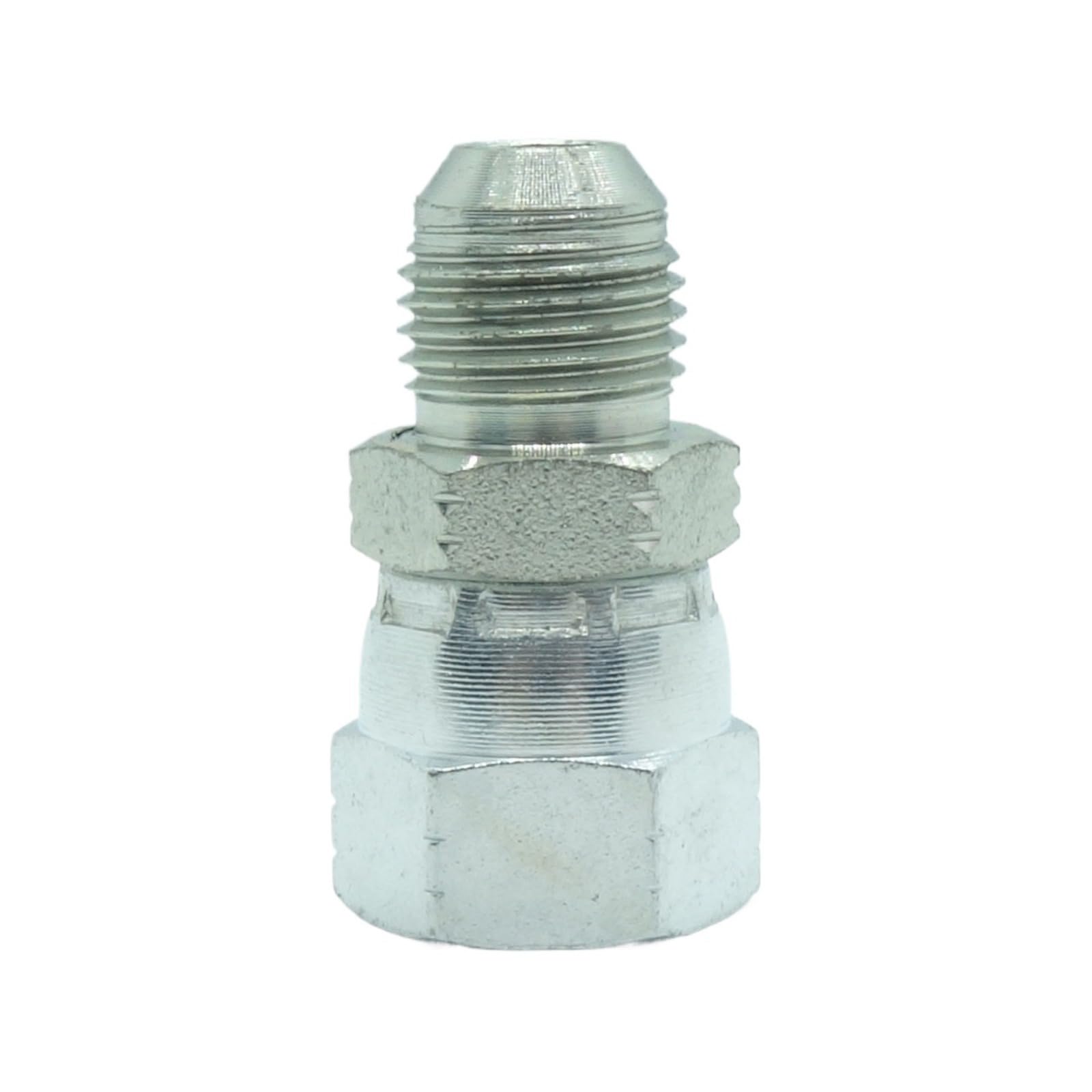 1 Piece Hydraulic Fitting 3/8" Male JIC (9/16"-18) Swivel X 3/8" Female JIC (9/16"-18) Swivel Adapter Carbon Steel