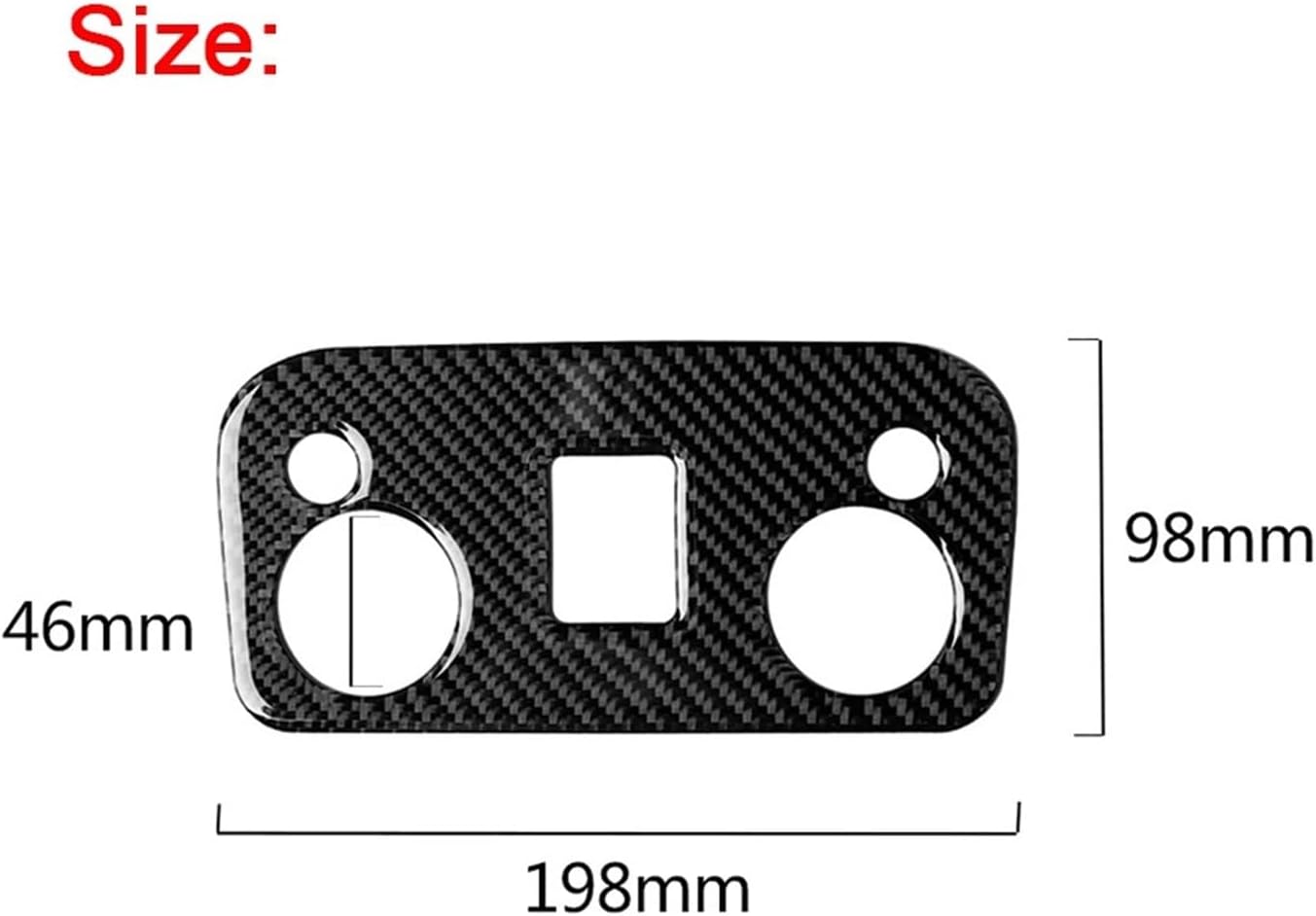 ABS Carbon Fiber Car Interior Roof Reading Light Panel Decoration Cover Stickers for Fords Mustang 2015 2016 2017 2018 2019