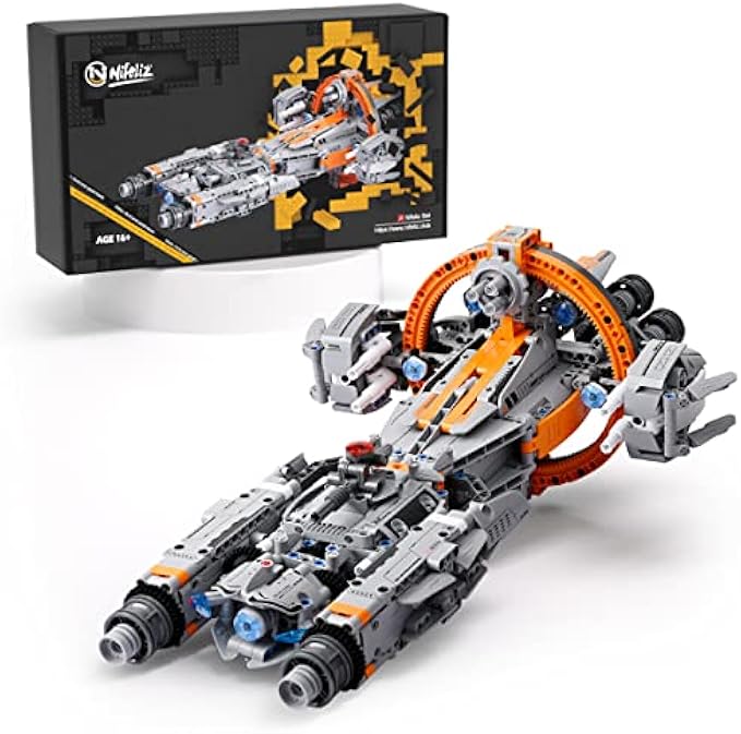 Nifeliz Starfighter, Spaceship Building Toy with Technology Pieces, Attractive Display Model Set as for Adults (1,146 Pieces)