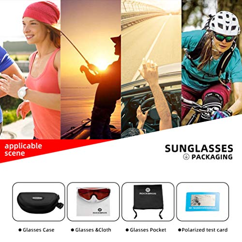 Rockbros Polarized Cycling Sunglasses For Men Sports Glasses Women Uv Protection Bike Glasses For Driving Running Fishing Brown #TOP5