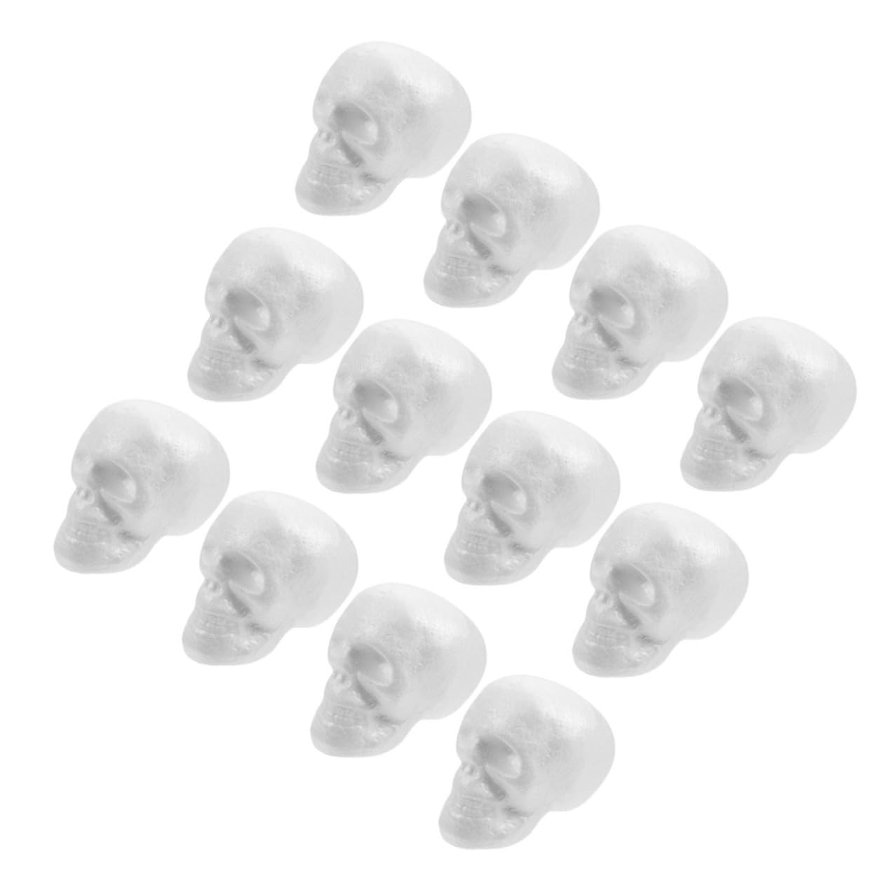 Crânes en mousse blanche pour fabriquer une ambiance effrayante d'Halloween