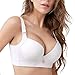 FallSweet Padded T Shirt Bras for Women Push Up Comfort Underwire Brassiere 34A to 44C (White,38C)