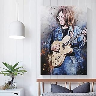IDQMGE 60X90cm sans Cadre John Lennon Impressions sur Toile - Les Beatles, Paul McCartney, John Lennon, RIngo Starr, George Harrison IDQMGE 60X90cm sans Cadre John Lennon Impressions sur Toile – Image 4