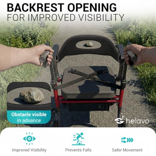 Image of Helavo Wide 2 in 1 Walker Wheelchair Combo, All Terrain 10 inch Wheels