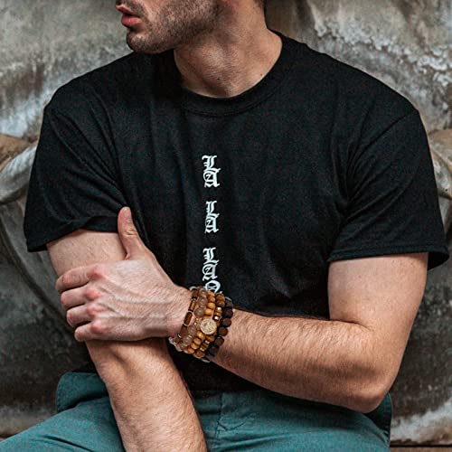 Ideajoy Bohemian Wood Beaded Bracelets For Women Natural Stone Boho Stretch Wooden Bracelet Set Religious Charm Multilayered Bead Strand Elastic Stackable Bracelets Handmade Jewelry Gifts For Men And Women thumb #5