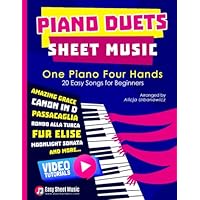 Piano Duets Sheet Music: Masterpieces & Hits Collection 20 Easy