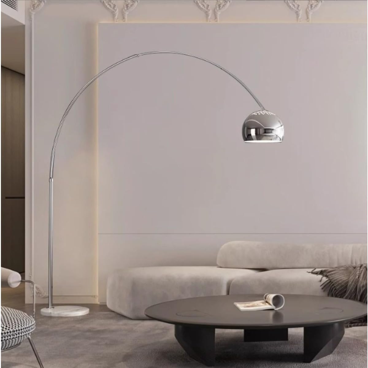 k500r122 モダンなアークフロアランプ アーチ型 高級感のある大理石ベース k500r122 モダンなアークフロアランプ アーチ型 高級感のある