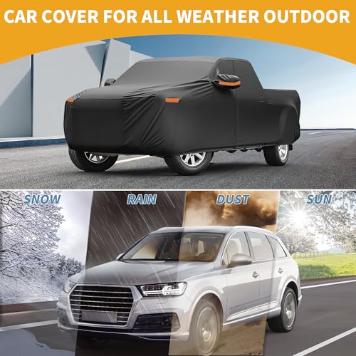 Housse auto toutes saisons anti-UV imperméable avec bandes noires - 2
