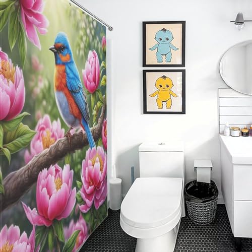 Rideau de douche oiseau mignon en polyester de qualité supérieure durable