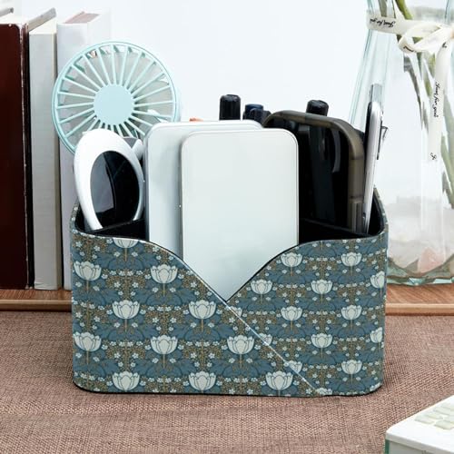 Organiseur de bureau à fleurs avec 4 compartiments pour stylos