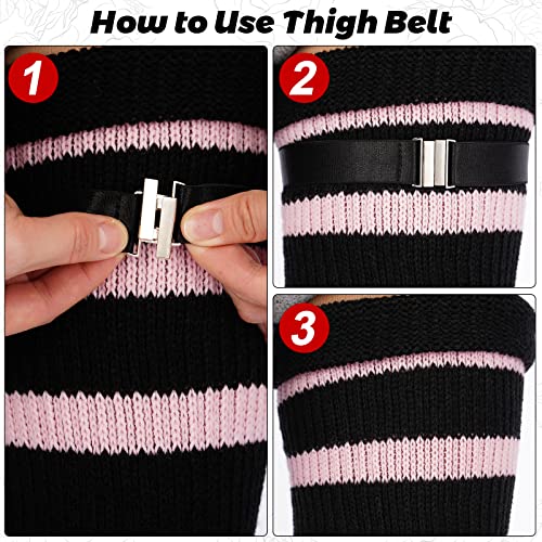Image of LOUSGUTA Plus Size Thigh High Socks for Thick Thighs- Extra Long Womens Cable Knitted Over Knee High Leg Warmer