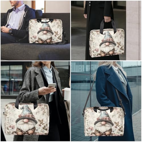 Bolsa vintage de laptop con patrón floral para hasta 16 in miniatura 7