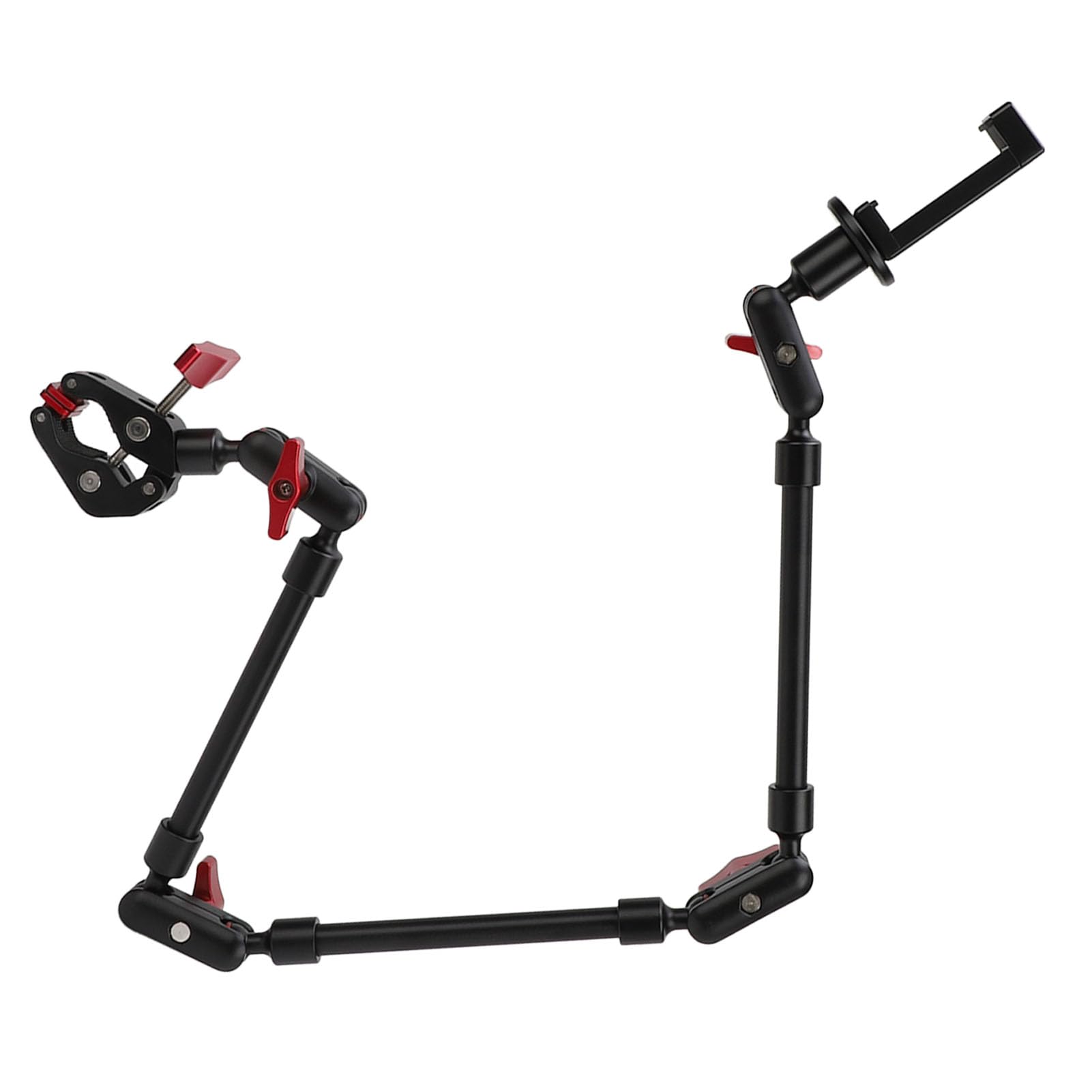 Braccio magico articolato regolabile da 78,7 cm con filettatura da 1/4" 3/8" e super morsetto, supporto per fotocamera rotazione a 360 gradi per microfono con luce LED (71 pollici)